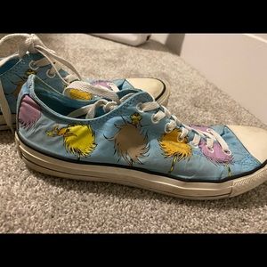 Dr Seuss x Converse men’s size 10 Lorax sneakers.